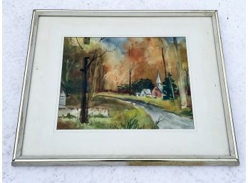 A Framed Watercolor, Signed Dede