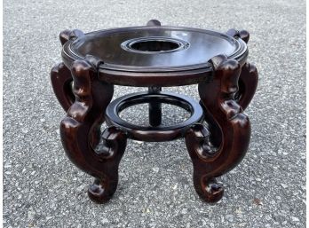 A Rose Wood Plant Stand