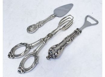 Vintage Sterling Silver Handled Serving Utensils