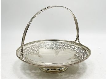 A Vintage Sterling Silver Footed Compote, With Handle