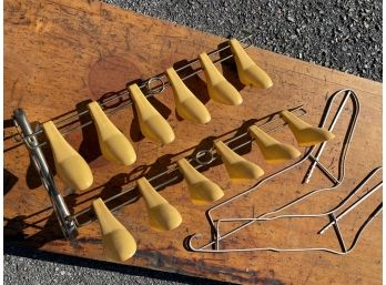 A Vintage Shoe Tree And Sock Forms