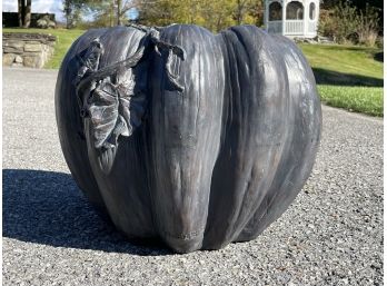 A Decorative Cast Pumpkin, Artist Signed