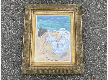 A Vintage Acrylic On Paper, Framed, Signed B. Fio