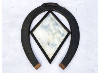 A Fabulous Antique Novelty Horse Shoe Mirror