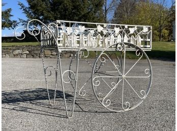 An Antique Wrought Iron Garden Cart/Ornament