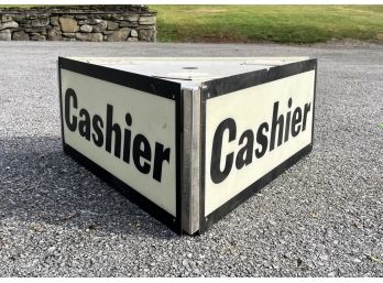 A Mid Century Casino 'Cashier' Sign