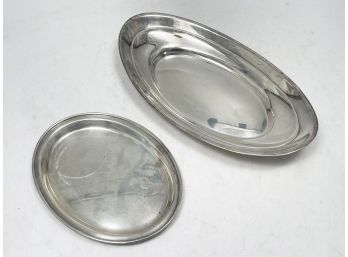 A Pairing Of Vintage Sterling Silver Platters