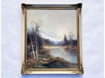 A Vintage Oil On Canvas, Signed Indistinctly