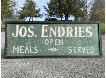 An Antique Restaurant Sign