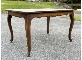 A Vintage Oak French Provincial Dining Table