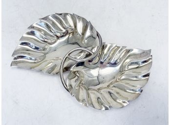 A Vintage Leaf Form Sterling Silver Candy Dish