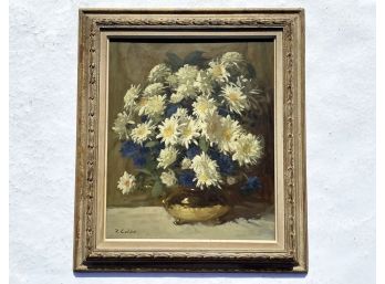 A Vintage Still Life Oil On Board, Signed R. Colao