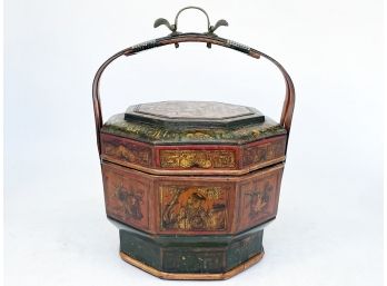 An Antique Chinese Wedding Basket