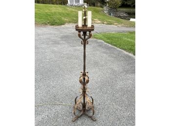 A Large Vintage Bronze Lamp