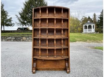 A Vintage Carved Oak Curio Shelf