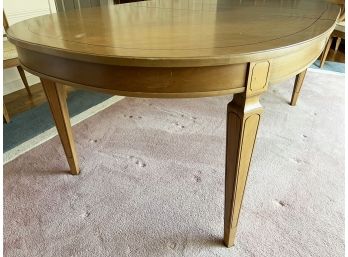 Traditional Wood Dining Table With Extender (chairs In Separate Lots)