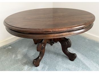 19th Century Victorian Carved Walnut Coffee Table