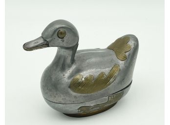 Decorative Crafts Inc. Small Pewter Duck Container