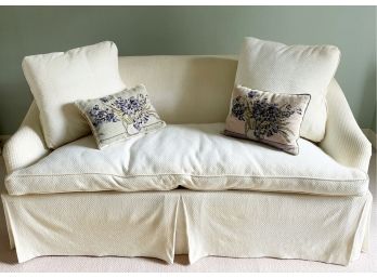 Edward Ferrel Ltd. Upholstered Loveseat (Some Stains See Photos)