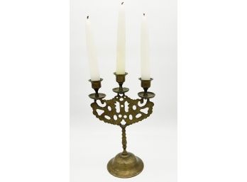 Vintage Brass 3-candelabra