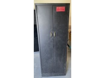 Black Aluminum/Metal Tall Storage Cabinet