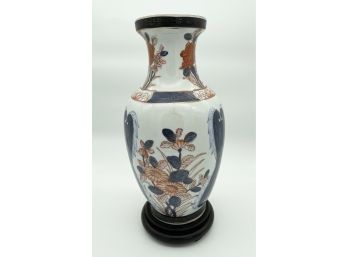 Asian Handpainted Porcelain Vase Made In Macau
