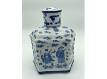 Blue & White Porcelain Sake Decanter (1 Of 2)