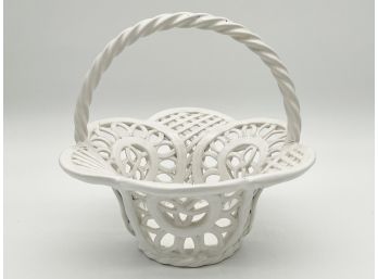 Porcelain Lace Basket Made In Portugal