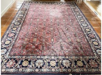 Karastan Blue And Red Large Wool Area Rug (Some Fading)