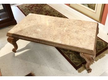 Ball And Claw Marble Top Coffee Table
