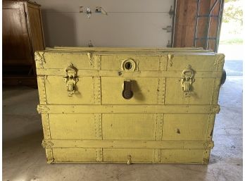 Antique Trunk Painted Yellow