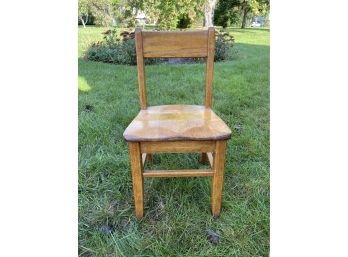 Vintage Childs Oak Desk Chair
