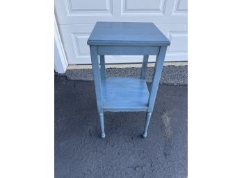 Square  End Table Painted Blue