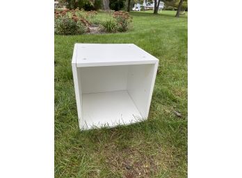 15 Inch White Laminate Cube Table Cubby