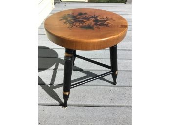 Vintage Hitchcock Stenciled Wooden Milking Tripod Stool