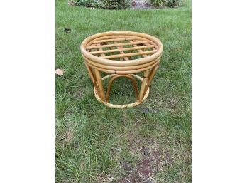 Round Bamboo End Table (no Glass)