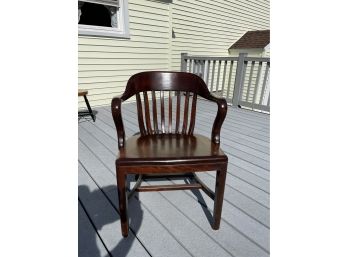 Vintage Solid Wood Bankers Chair From The Sikes Co