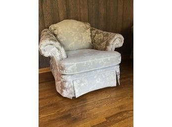 Decor Rest Upholstered Club Chair, Taupe Damask (2 Of 2)