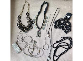 Black & Rhinestone Costume Jewelry