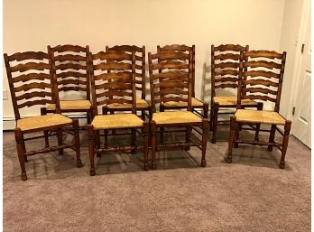 Eight Lillian August Ladder Back Chairs