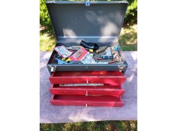 Metal Toolbox And Contents