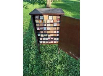 Player Piano Sheet Music With Antique Storage Cabinet