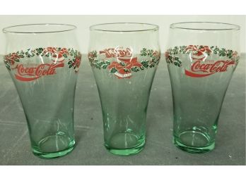 Three Vintage Coke Glasses