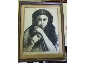 Framed Print- Portrait Of Woman