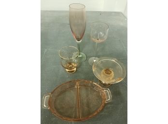 Antique Pink Depression Glass