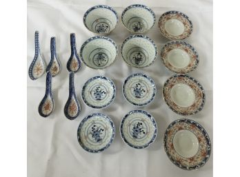 Japanese Hand Painted Soup Set