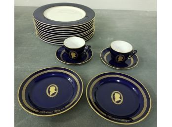 Blue And Gold Plates-Eleven