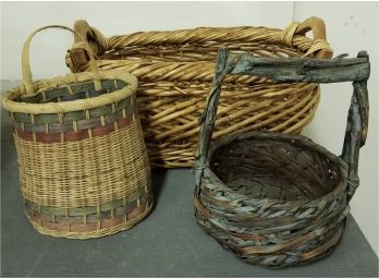 Lot Of Three Baskets