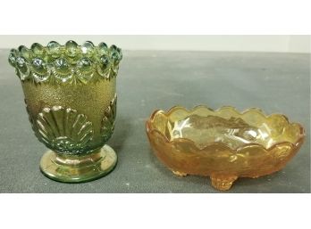 Two Carnival Glass Bowls