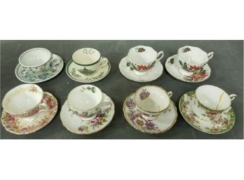 Miscellaneous Teacup Set Of Eight-lot Three